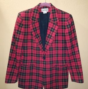 Red Plaid Joan Leslie Blazer
